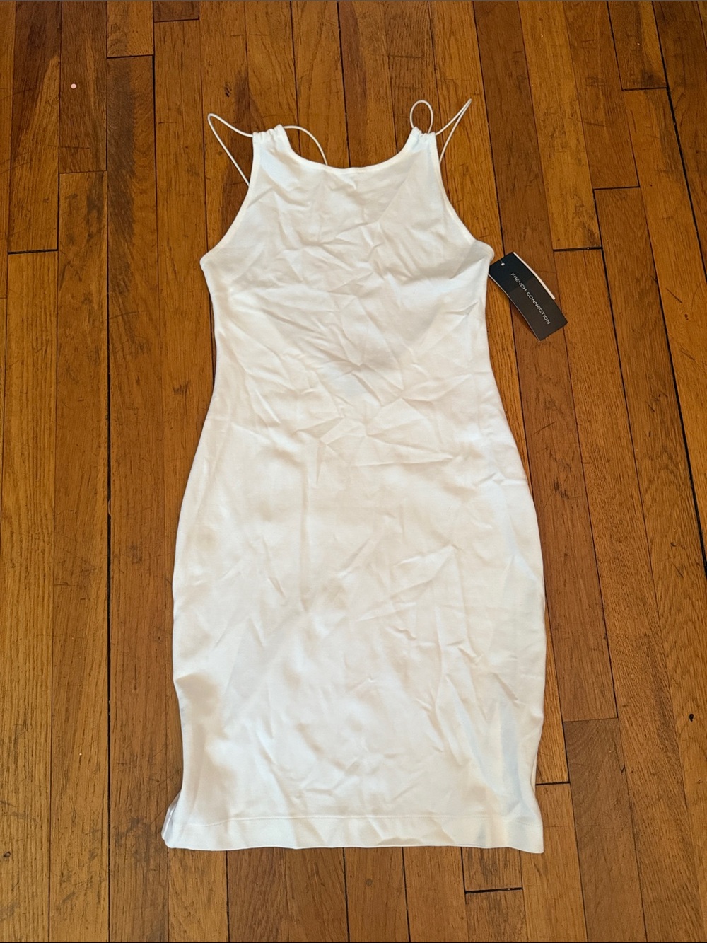 White Sleeveless Bodycon Dress - Unbranded